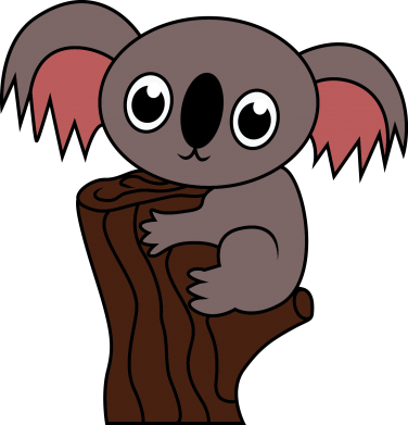 Koszulka dziecięca z koalami Koala on a tree with big eyes 2
