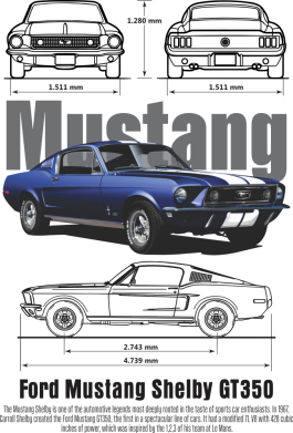 Podkładka pod mysz Mustang Shelby GT350 2