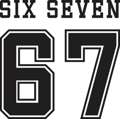 Brelok metalowy Sześć Siedem 67 2