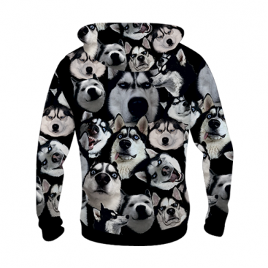 Dziecięca bluza z kapturem Fullprint Husky Emotions 2