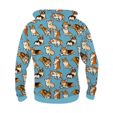 Dziecięca bluza z kapturem Fullprint Cute Corgis 2