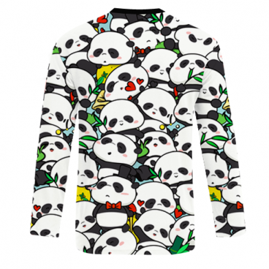 Mięskie 3d longslevee Funny pandas 2