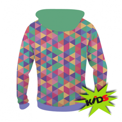 Dziecięca bluza z kapturem Fullprint Color triangle 2