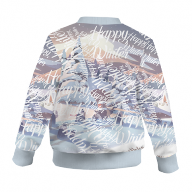 Kurtka bomber dziecięca Fullprint Happy Winter 2