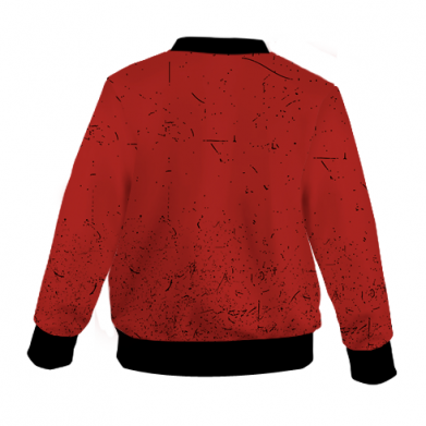 Kurtka bomber dziecięca Fullprint Dragons Black White 2