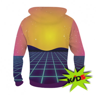 Dziecięca bluza z kapturem Fullprint Retro triangle 2