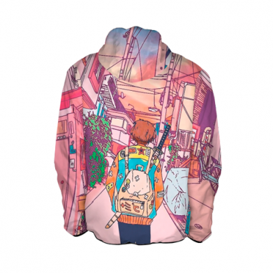 Dziecięce kurtki lekkie Fullprint Japanese city art 2