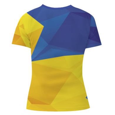 Damska koszulka Fullprint Stand with UKRAINE geometric 2