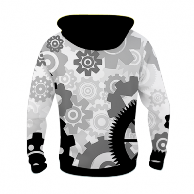 Dziecięca bluza z kapturem Fullprint Gears 3D 2