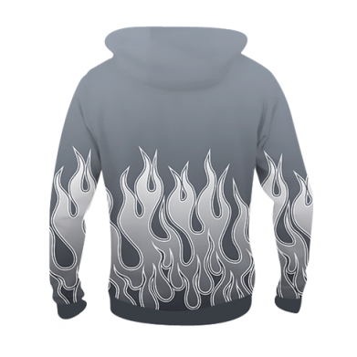 Dziecięca bluza z kapturem Fullprint Biker Skull and Fire 2