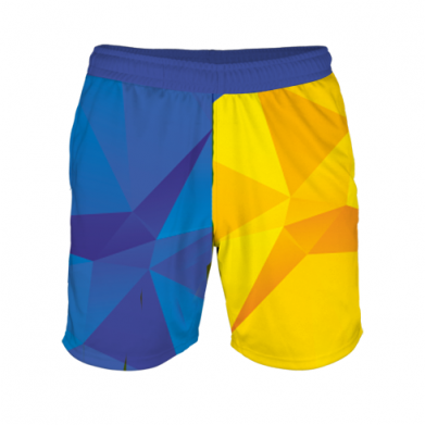 Męskie szorty sportowe Fullprint Stand with UKRAINE geometric 2