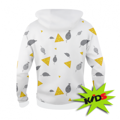 Dziecięca bluza z kapturem Fullprint Szczury i ser 2