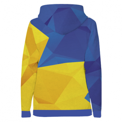 Damska bluza z kapturem Fullprint Stand with UKRAINE geometric 2