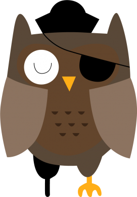 Koszulka dziecięca z sowami Owl pirate 2