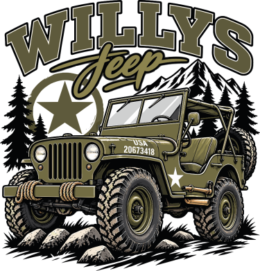Bluza z kapturem męska Willys jeep 2