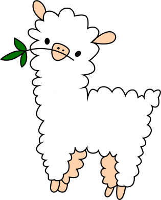 Koszulka męska z alpakami i lamami Lamb with a sprig 2
