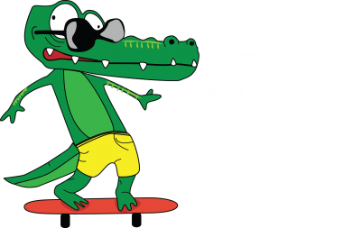 Koszulka oversize z krokodylami Nigdy się nie poddawaj 2