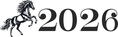 Brelok metalowy na Nowy Rok Rok Konia 2026 2