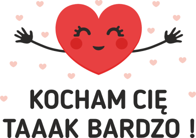 Koszulka polo dziecięca na Walentynki Kocham cię taaak bardzo ! 2