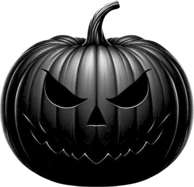 Koszulka polo dziecięca na Halloween Czarna dynia 2