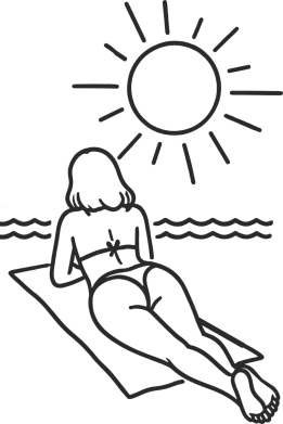 Podkładka pod mysz Dziewczyna na plaży 2