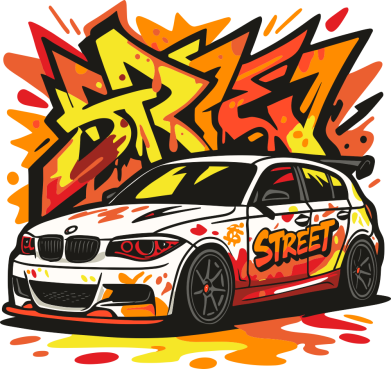 Podkładka pod mysz BMW serii 1 e87 street art 2