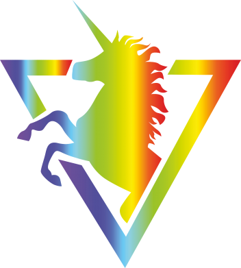 Naszywka prostokątna zaokrąglona z jednorożcami Big Rainbow Unicorn 2