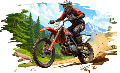 Koszulka dziecięca Motocykl enduro 2