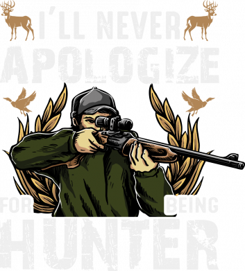 Naszywka tarcza Never apologize for being a hunter 2