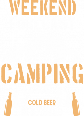 Koszulka damska WEEKEND I  FORECAST  CAMPING WITH A CHANCE OF COLD BEER IN MY HAND 2