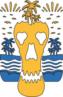 Koszulka damska Beach, Skull and Palms 2