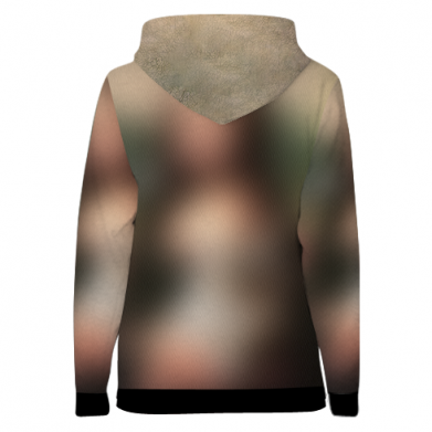 Damska bluza z kapturem Fullprint Mona Lisa i kot 2