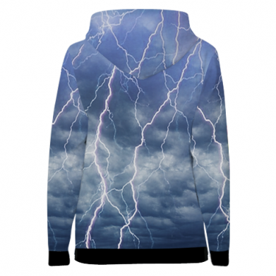 Damska bluza z kapturem Fullprint ze smokami Smok i pizza 2