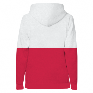Damska bluza z kapturem Fullprint Polska flaga z godłem 2