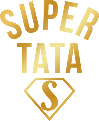 Naszywka prostokątna Super tata złoto i srebro 2