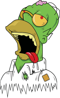 Koszulka polo dziecięca na Halloween Homer zombie 2