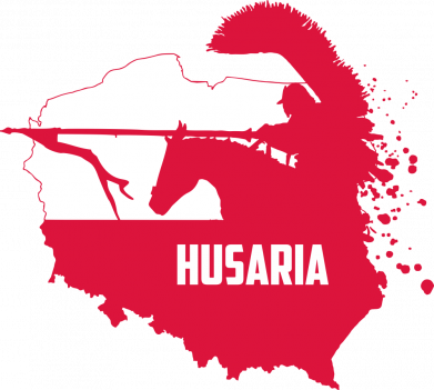 Naszywka okrągła Husaria Polska granice 2