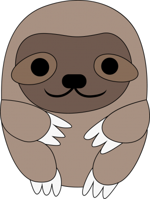 Naszywka prostokątna z leniwcami Sloth baby 2