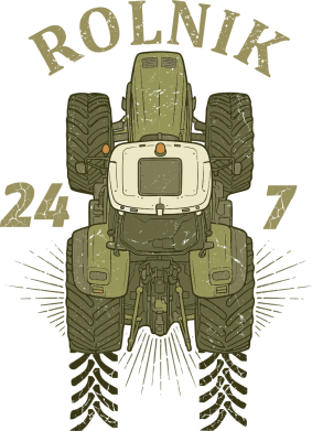 Naszywka prostokątna zaokrąglona Rolnik 24/7 2