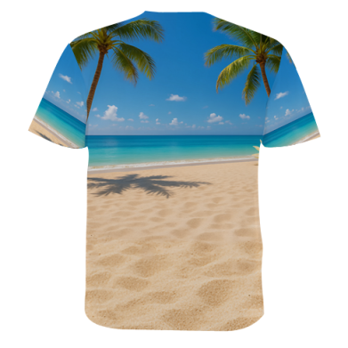 Męska koszulka Fullprint Kapibara na plaży 2
