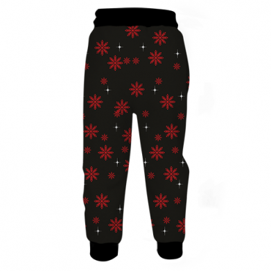 Dziecięce spodnie Fullprint na Nowy Rok Ho! ho! ho! Mikołaj i jelenie 2