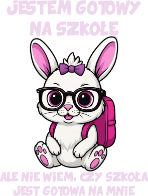 Podkładka pod mysz Jestem gotowy na szkołę, ale czy szkoła jest gotowa na mnie? 2