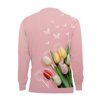Bluza dziecięca Fullprint na Dzień Kobiet Tulipany i motyl 2