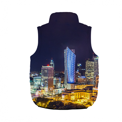 Kamizelka dziecięca Fullprint Warszawa nocą miasto 2
