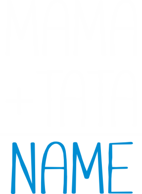 Naszywka okrągła Mama+tata i imię dziecka 2