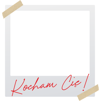 Koszulka polo dziecięca na Walentynki Ramka na zdjęcia Polaroid Kocham Cię 2