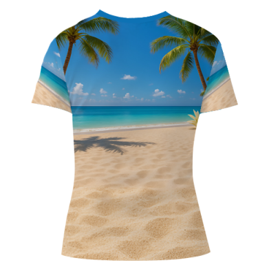 Damska koszulka Fullprint Kapibara na plaży 2