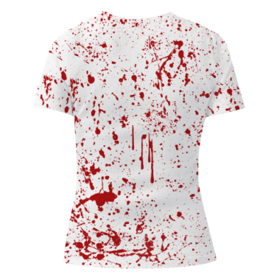 Damska koszulka Fullprint na Halloween Krwawa koszulka 2