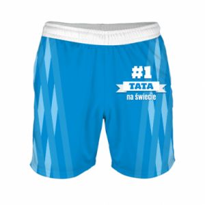 Męskie szorty sportowe Fullprint dla taty #1 tata na świecie