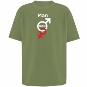 Koszulka oversize dla męża 100% Man